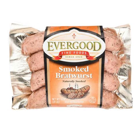 Evergood Pork Smoked Bratwurst Adultfoodandbeverage