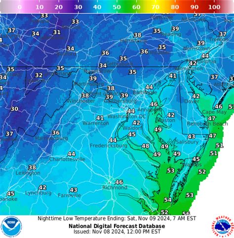 NOAA Graphical Forecast for Maryland