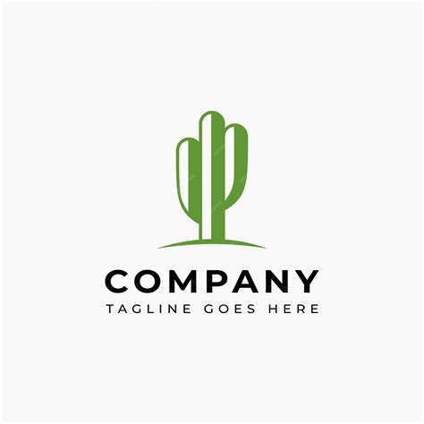 Premium Vector Illustration Modern And Minimalist Green Cactus Logo