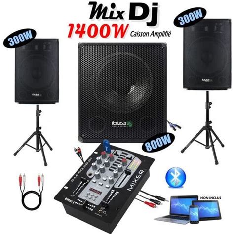 Table De Mixage Bluetooth Usb Djm Caisson De Basses Amplifi S W