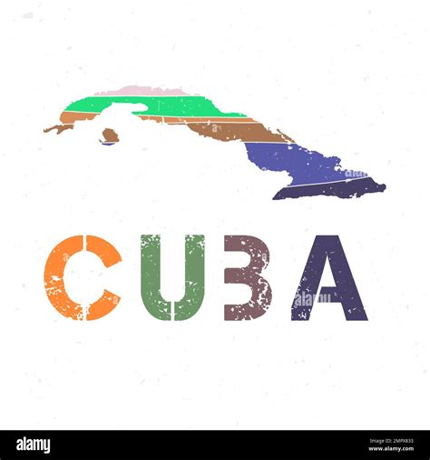 Dise O De Mapas De Cuba Forma Del Pa S Con Hermosas Ondas Geom Tricas