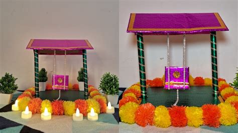 Janmashtami Decoration Ideas How To Make Jhula For Janmashtami Diy