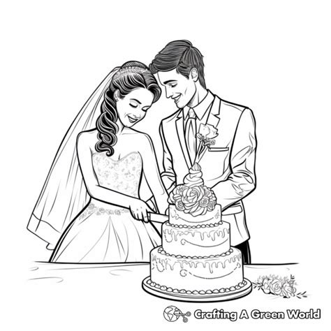 Bride And Groom Coloring Pages Free And Printable