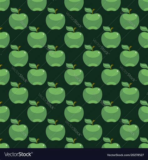 Apple green seamless pattern background Royalty Free Vector