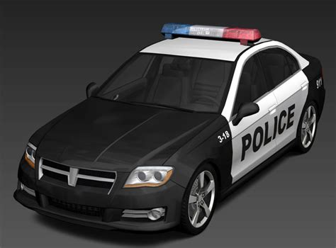 D Model Generic Police Cars Vr Ar Low Poly Max Obj Fbx Cgtrader