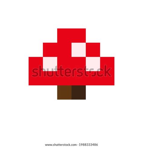 Mushroom Pixel Art Cute Pixel Mushrooms Vetor Stock Livre De Direitos 1988333486 Shutterstock