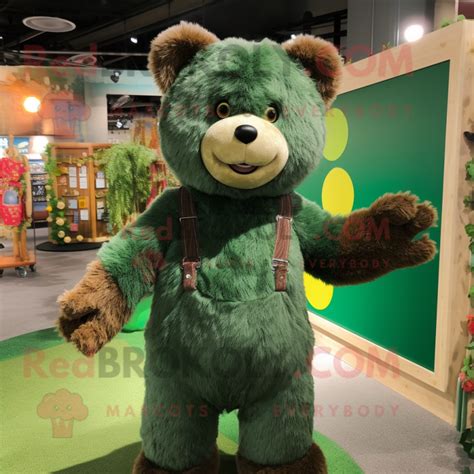Brown Bear Mascot Costume Character Dressed With A Dress Pants And