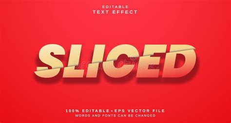 Editable Text Style Effect Sliced Paper Text Style Theme Stock Vector