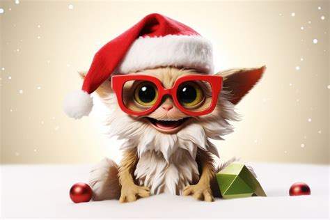 Gremlins christmas glasses representation. | Free Photo Illustration ...