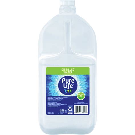 6 Pk Purelife 1 Gal Distilled Water Front Handle