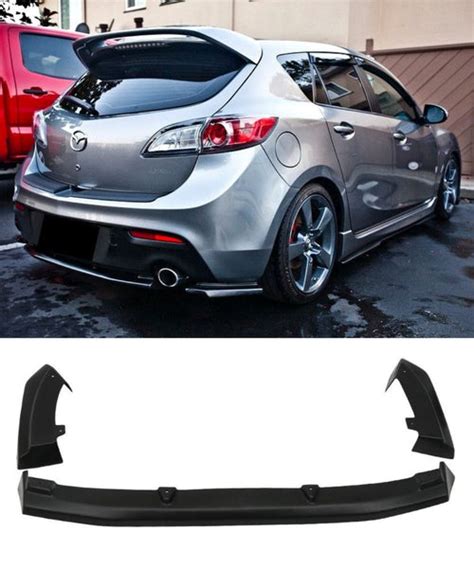 Mazda 3 Mps Bl Rear Bumper Diffuser Lip Apron Dual Exhaust 09 13