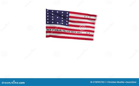 3D Rendering Of The Flag Of Bikini Atoll Stock Video Video Of Symbol Marshall 278995703