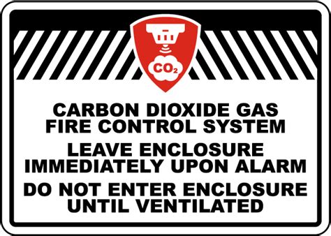 Carbon Dioxide Fire Control Sign Save Instantly