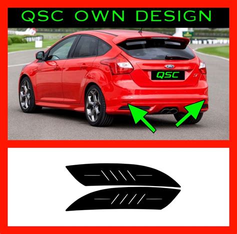 X2 Ford Focus Mk3 Rear Reflector Sticker Overlays Qscustom