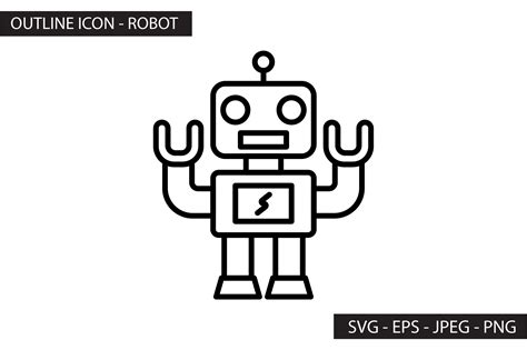 Robot Outline Icon Graphic By Sikey Studio · Creative Fabrica