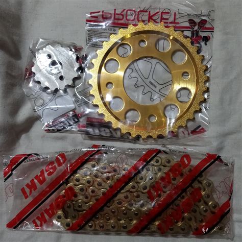 Osaki Gold Chain Sprocket Set Honda XRM 110 125 Trinity Wave