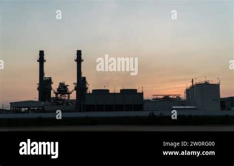 TimeLapse manufacturing oil refinery terminal is industrial facility ...