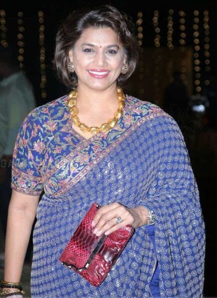 Pinky Reddy Wore A Blue Sequinned Saree As She Attended A Wedding