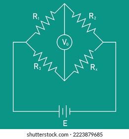 Wheatstone Bridge Circuit Diagram Scientific Vector Stock Vector ...