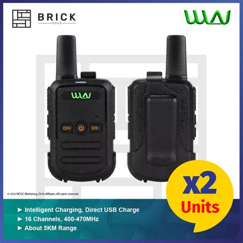 ⌂BRICKHOUZ⌂ WLN KD-C51 Two Way Portable 16 Channel 400-470 MHz 5km Mini ...