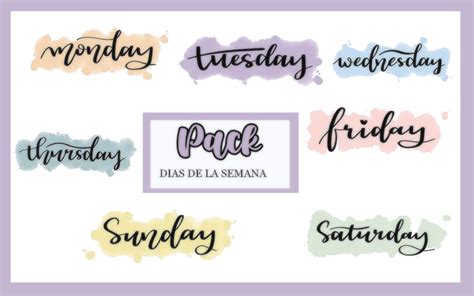 Packs De Pegatinas Dias De La Semana By Frutillitasdulces On Deviantart