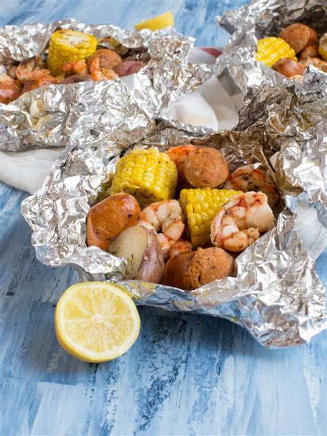 Low Country Boil Foil Packs Easy Grill Ready Weeknight Dinner Recipe