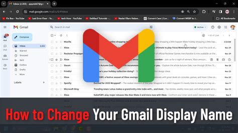 How To Change Your Gmail Display Name Guide Youtube