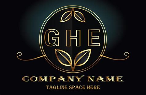 premium vector ghe letter logo