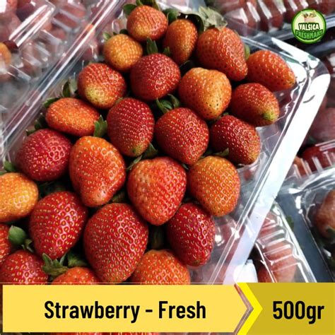 Jual Buah Strawberry Organik Fresh Gr Indonesia Shopee Indonesia