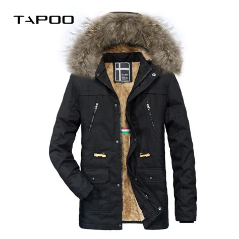 Tapoo Men Winter Parkas Brand Clothing Casual Warm Thick Long Jackets