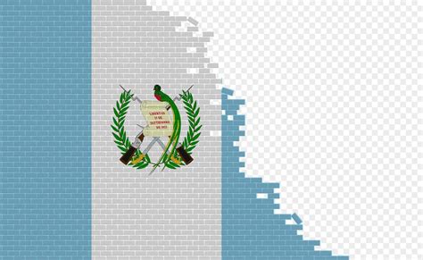 Guatemala flag on broken brick wall. Empty flag field of another ...