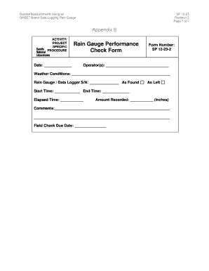 Fillable Online Nwmp Sandia Form SP 12 23 2 Rev 3 Rain Gauge