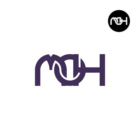 Desenho Do Logotipo Da Letra Moh Monogram Vetor Premium