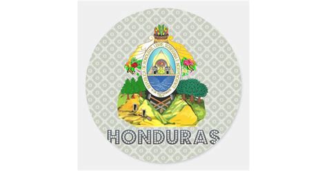 Honduras Coat of Arms Classic Round Sticker | Zazzle