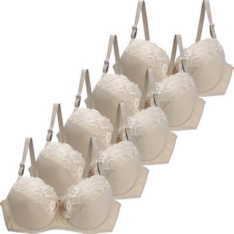 Hontri Plus Size Women S Lace Bras Bcde Cup Pc Sexy Underwire Lingerie Set With