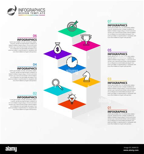 Infographic Design Template Creative Concept With 7 Steps Can Be Used For Workflow Layout