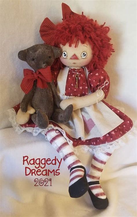 Handmade Primitive Folk Art Raggedy Ann Doll Attic Annie Etsy