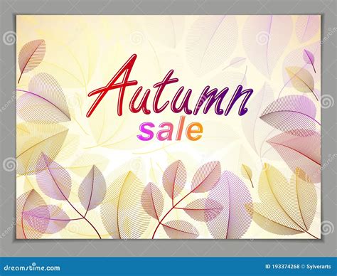 Design Horizontal Banner With Autumn Typing Logo Fall Red And Yellow