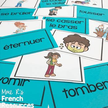 French Health Vocabulary Slap Game And Flashcards Jeu Pour La Sant