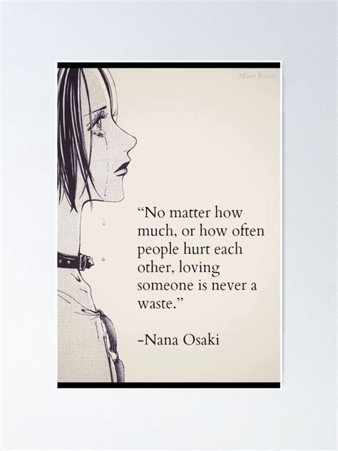 Nana Osaki Quotes Merch Manga Poster By Greaperbean42 Redbubble