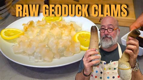 Slice And Serve A Geoduck Clam Youtube