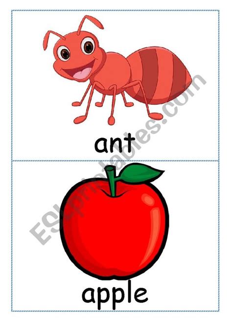 Ants In The Apple Flash Cards Ants On The Apple Printable Cards
