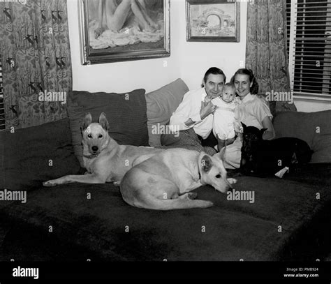 Bela Lugosi, with family at home, (wife Lillian Arch and infant son, Bela George Lugosi) circa ...