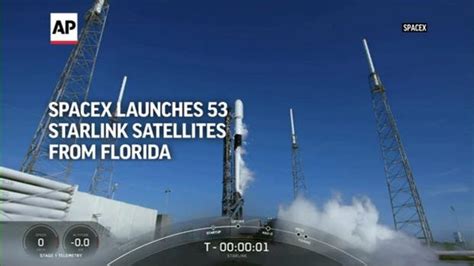 Spacex Launches 53 Starlink Satellites From Florida