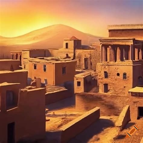 Realistic Depiction Of A Bronze Age Minoan Town On Craiyon