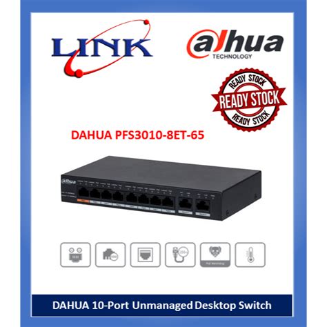 Dahua Port Unmanaged Desktop Switch With Port Poe Shopee Malaysia