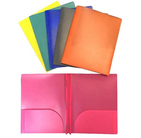 Customized A4 Amazon Plastic Pp Two Pockets Portfolio Document File