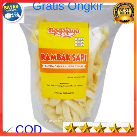 Jual Yunko Kerupuk Rambak Sapi Matang Khas Surabaya Bogajaya 100 Gram