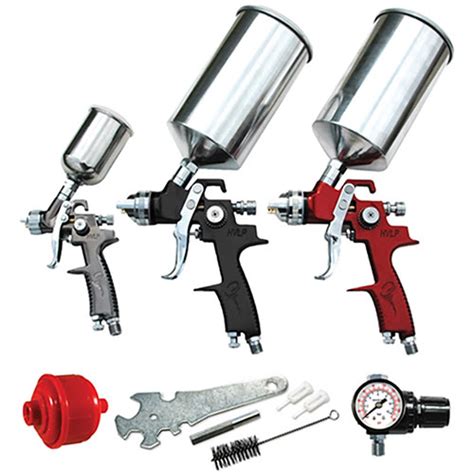 Atd Tools Pc Hvlp Spray Gun Set Auto Paint Guns