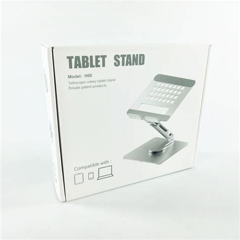 Fundigi Tablet Holder Stand Lipat Rotation Aluminium H Gray